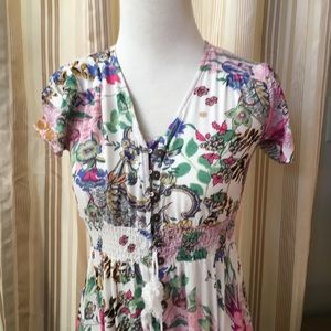 Long, floral dress. Size small.